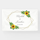 ひまわり幾何結婚図形 横断幕 (横)