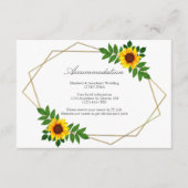 ひまわり幾何結婚宿泊用カード エンクロージャーカード (正面)