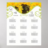 ひまわり座席表（アルファベット） ポスター (正面)