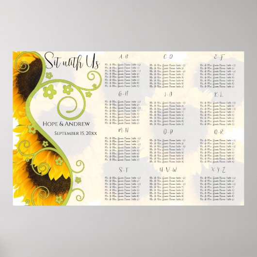 ひまわり座席表 ポスター (正面)