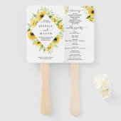 ひまわり庭園の結婚式プログラムファン ハンドファン (正面&裏面)