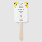 ひまわり庭園の結婚式プログラムファン ハンドファン (裏面)