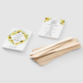 ひまわり庭園の結婚式プログラムファン ハンドファン (組立なし)