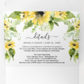 ひまわり庭園の結婚式三折招待状 三つ折り招待状 (内部最初)