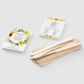 ひまわり庭園の結婚式扇風機 ハンドファン (組立なし)