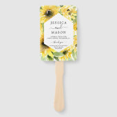 ひまわり庭園の結婚式扇風機 ハンドファン (正面)