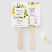 ひまわり庭園の結婚式扇風機 ハンドファン (正面&裏面)