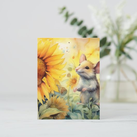 ひまわり庭園マウス 17のうち8 ポストカード (スタンド正面)