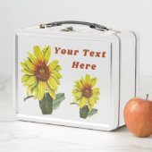 ひまわり弁当箱 – オプションのパーソナライズ メタルランチボックス (インサイチュ)