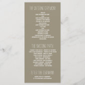 ひまわり式の結婚式 プログラム (裏面)