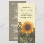 ひまわり式の結婚式 プログラム (正面/裏面)