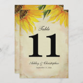 ひまわり式レセプションテーブルナンバーセブン 招待状 (正面/裏面)