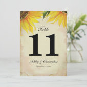 ひまわり式レセプションテーブルナンバーセブン 招待状 (スタンド正面)