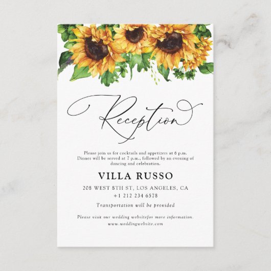 ひまわり式披露宴エンクロージャカード エンクロージャーカード (正面)