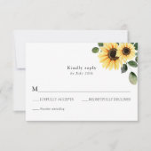 ひまわり式RSVPエンクロージャカード 招待状 (正面)
