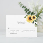 ひまわり式RSVPエンクロージャカード 招待状 (スタンド正面)