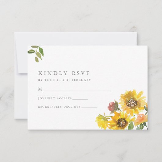 ひまわり式RSVPカード 出欠カード (正面)