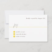 ひまわり式RSVPカード 出欠カード (裏面)