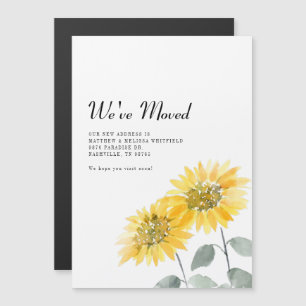 ひまわり引っ越しましたの移動告知 マグネット招待状