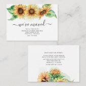 ひまわり引っ越しましたフローラの移動告知 ノートカード (正面/裏面)