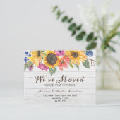ひまわり引っ越しました |住所の変更 ポストカード (スタンド正面)