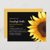 ひまわり引っ越し祝いパーティーパーティーイエローブラックニューホーム ポストカード (正面/裏面)