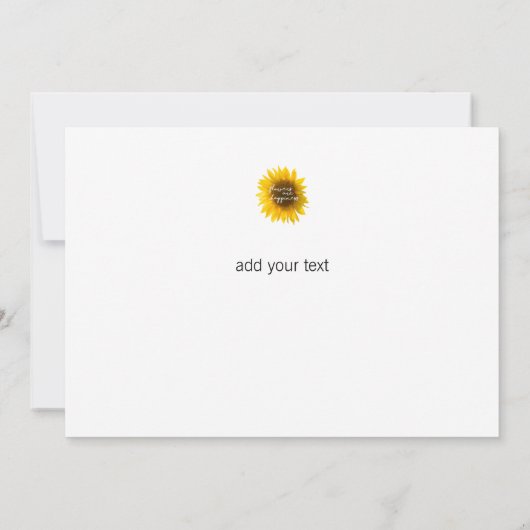 ひまわり引用文「花は幸せ」 (裏面)