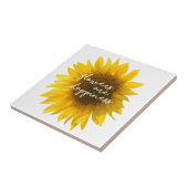 ひまわり引用文「花は幸せ」 タイル (側面)