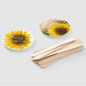 ひまわり引用文「花は幸せ」 ハンドファン (組立なし)