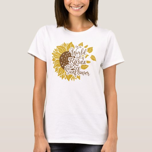 ひまわり引用文 Tシャツ (正面)