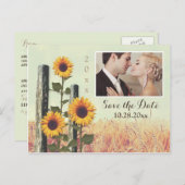 ひまわり彫りフェンス日付はがきを保存 案内ポストカード (正面/裏面)