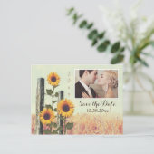 ひまわり彫りフェンス日付はがきを保存 案内ポストカード (スタンド正面)