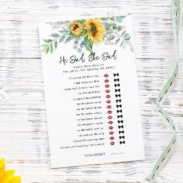 ひまわり彼は彼女はブライダルシャワーゲームを言った