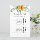 ひまわり彼は彼女はブライダルシャワーゲームを言った (スタンド正面)