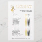 ひまわり彼は彼女はボホのブライダルシャワーゲームを言った (正面)