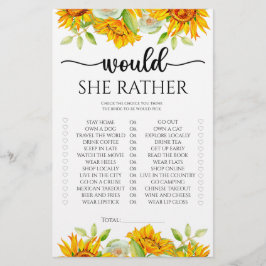 ひまわり彼女はむしろブライダルシャワーゲーム