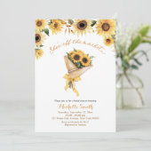 ひまわり彼女は市場から外れているブライダルシャワー 招待状 (スタンド正面)