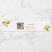 ひまわり彼女は市場のブライダルシャワー ペットボトルラベル (シングルラベル)