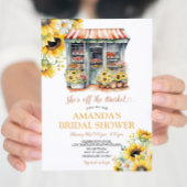 ひまわり彼女は市場のブライダルシャワー 招待状