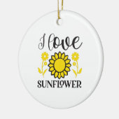 ひまわり恋人 | I Love Sunflower セラミックオーナメント (左)