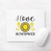 ひまわり恋人 | I Love Sunflower マウスパッド (マウス)