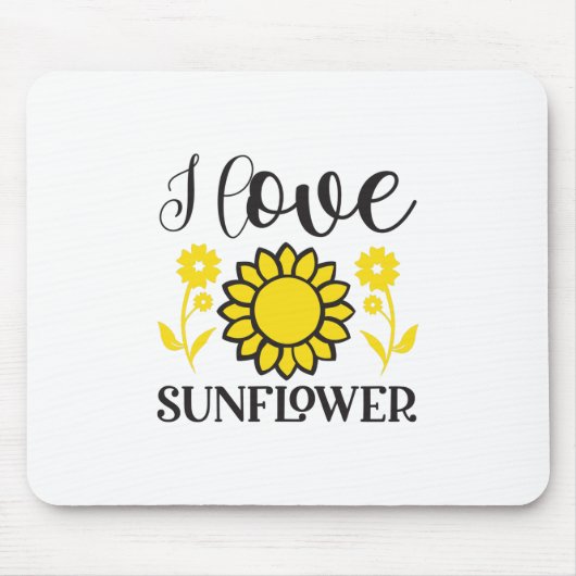 ひまわり恋人 | I Love Sunflower マウスパッド (正面)