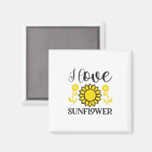 ひまわり恋人 | I Love Sunflower マグネット (正面/裏面)