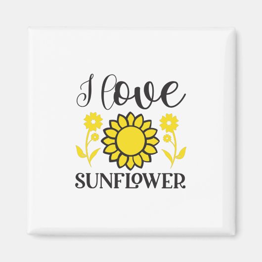 ひまわり恋人 | I Love Sunflower マグネット (正面)
