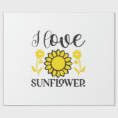 ひまわり恋人 | I Love Sunflower ラッピングペーパー (フラット)