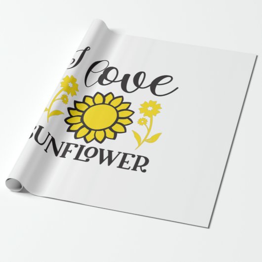 ひまわり恋人 | I Love Sunflower ラッピングペーパー (アンロールド)