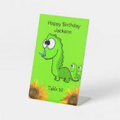 ひまわり恐竜フローラ台座標識 台座サイン (正面)