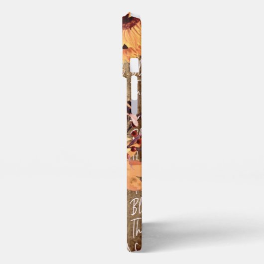 ひまわり恵み感謝サンクスギビング iPhoneケース (左側面)