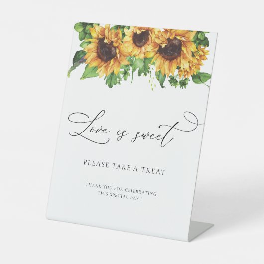 ひまわり愛は甘いサイン 台座サイン (正面)