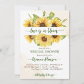 ひまわり愛は開花ブライダルシャワーテンプレート 招待状 (正面)